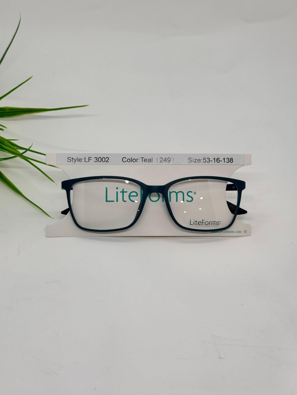 LITEFORMS 3002 Teal Eyeglass Frame - Modern/53-16-138/NWT